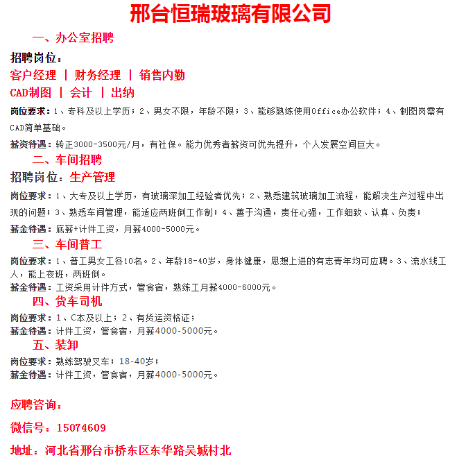 邢台招聘市场新动态揭秘，最新招聘信息全解析