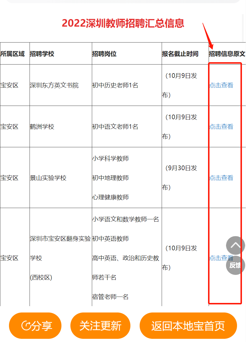 深圳教师招聘最新信息概览