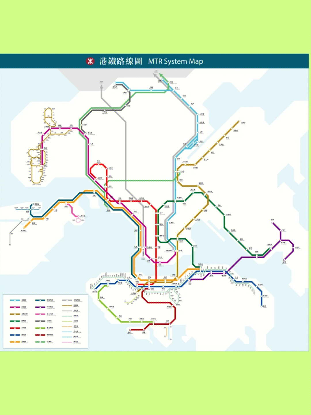 香港地铁最新线路图全景概览